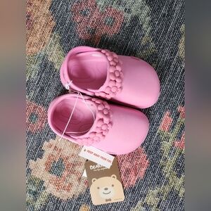 BearPaw Pink Baby Floral Shoes